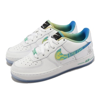 S.G NIKE Air Force 1 LV8 GS FJ7691-191 白 藍 綠 漸層 冰底 女鞋 大童 童鞋