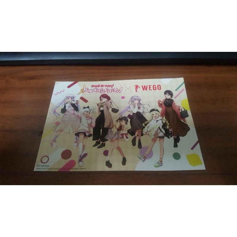 BanG Dream 2020WEGO商店合作相關商品購入特典貼紙 少女樂團派對 邦邦