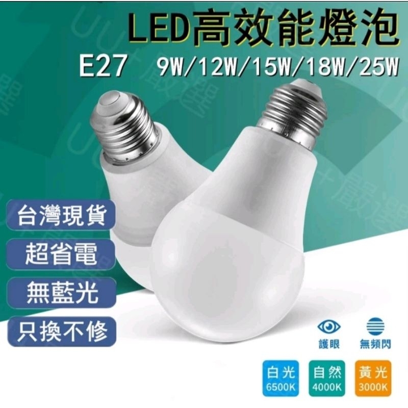 台灣現貨 led燈炮25w高亮度護眼省電LED燈 白光黃光E27通用節能LED燈管