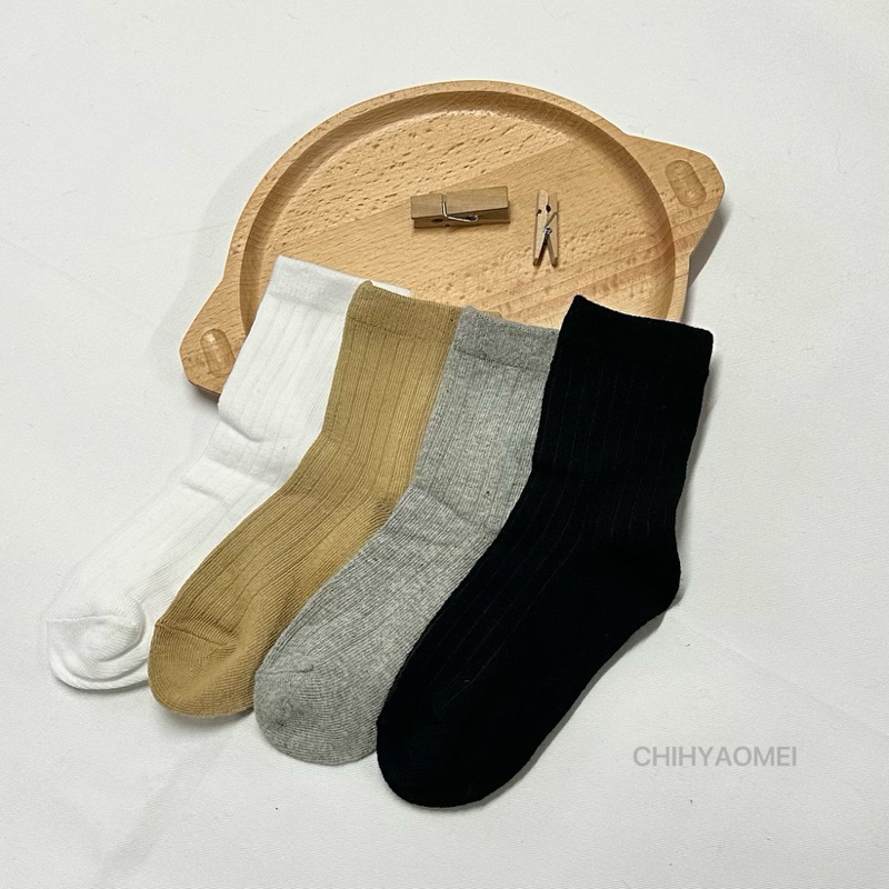 襪襪子兒童襪兒童中筒襪親子襪黑白襪時尚流行簡約潮流休閒
