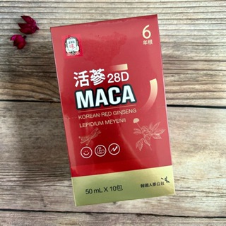 新品上架🔥【正官庄】 活蔘28D MACA 50mlx10包 高麗蔘 瑪卡 韓國人蔘公社