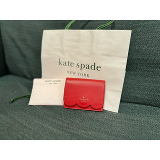 Kate Spade 牛皮 跳色 撞色小零錢包 卡夾 短夾