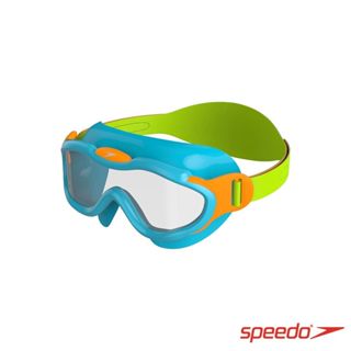 【GO 2 運動】Speedo 幼童 運動泳鏡 Biofuse 面罩 藍/綠