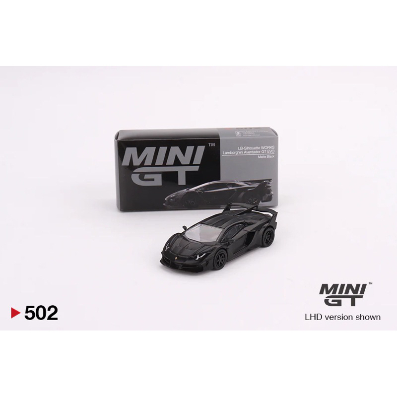 Mini GT 502 1/64 藍寶堅尼 lamborghini LBWK Aventador GT EVO 消光 黑