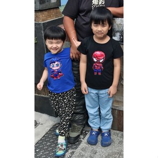 免運【公益拍賣】 春夏 5-8歲 110公分 130公分 男童 短袖上衣 英雄人物 造型 T恤 二手