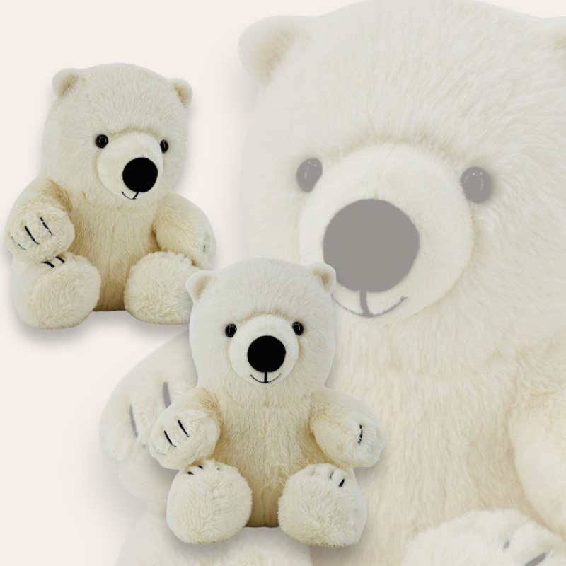 [玩偶小小世界］北極熊玩偶 北極熊娃娃 北極熊填充玩具 禮物 動物園