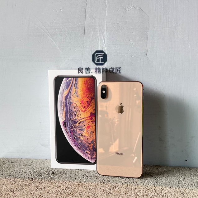 《良匠通訊》APPLE IPHONE XS MAX  256G 6.5吋 金 (二手.副廠電池.盒不對序)