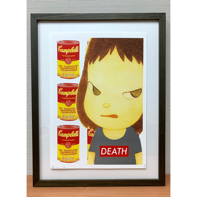 Death NYC 限量版畫 翻玩 奈良美智 安迪沃荷 康寶湯罐頭（不含框）