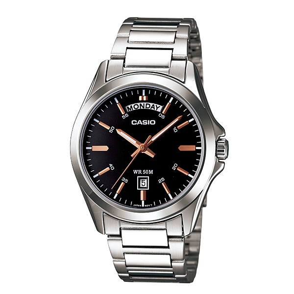 CASIO 時計屋 卡西歐 MTP-1370D-1A2 男錶 簡約指針錶 不鏽鋼錶帶 日期顯示 防水 MTP-1370