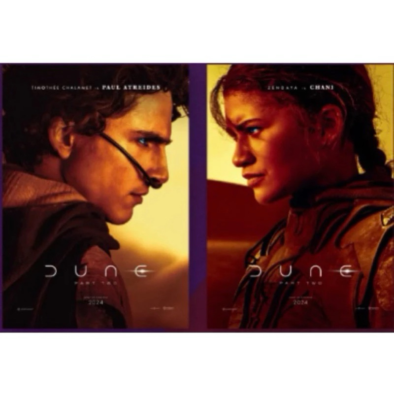 沙丘2 電影 正版海報 A3 男女主角兩張合售