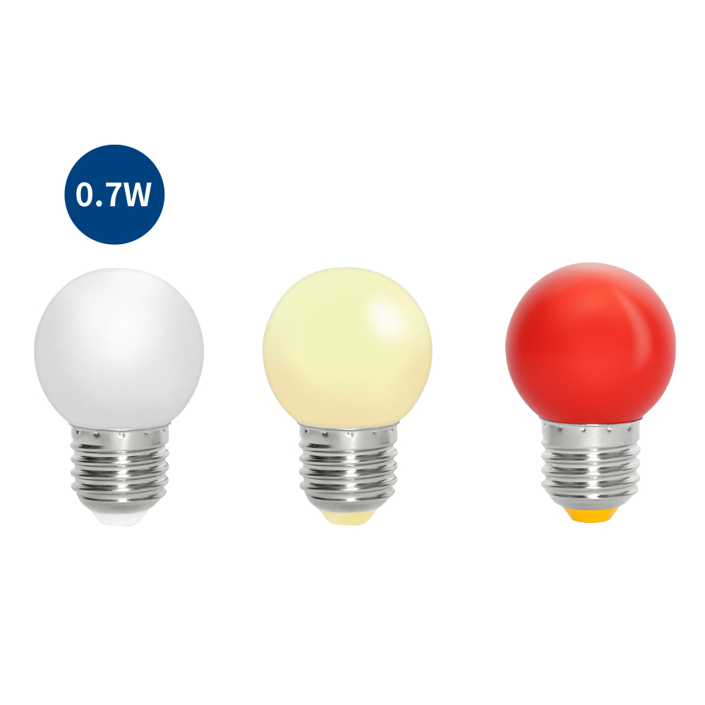 現貨 附發票 LED燈泡 0.7W E27小燈泡/小夜燈/神明燈/白光/黃光/紅光/燈籠燈泡