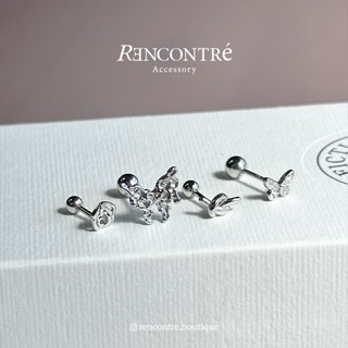 『現貨/韓國 超迷你！花園仙子 轉珠耳環 單售』Rencontre 925純銀 耳釘 養耳針 耳環 耳釘 耳骨釘