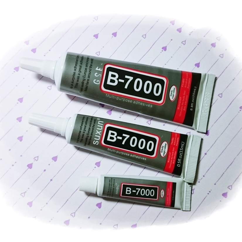 B7000萬用透明膠/透明膠水/壓克力膠水/軟性黏合膠(大的金屬針頭，小的無針頭)
