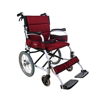 【海夫】頤辰醫療 機械式輪椅(未滅菌) 輪椅-B款 鋁合金 輕量化/小輪/抬腳輪椅 深紅深藍二色可選(YC-615)