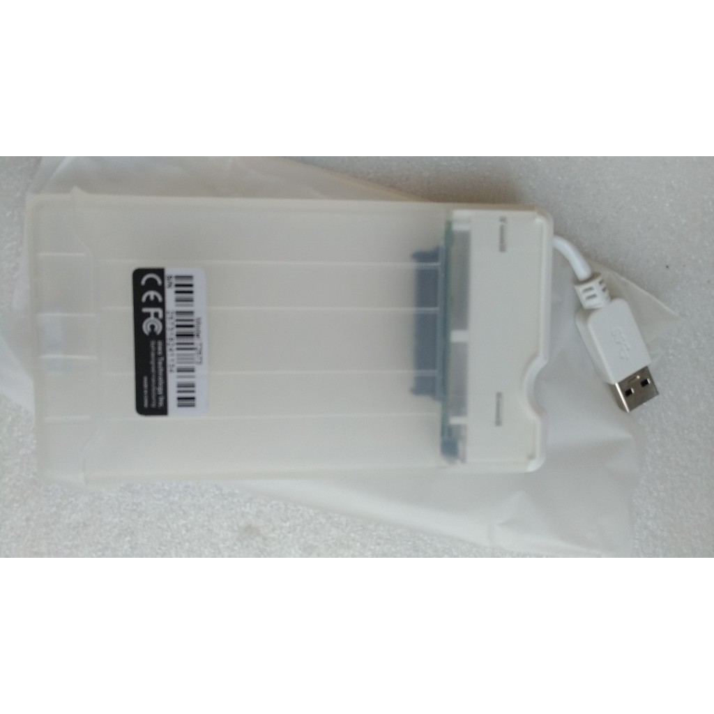 Plextor 普傑 T2573 空盒 2.5吋 SATA USB 3.0 硬碟外接盒 PS4可用 (白)