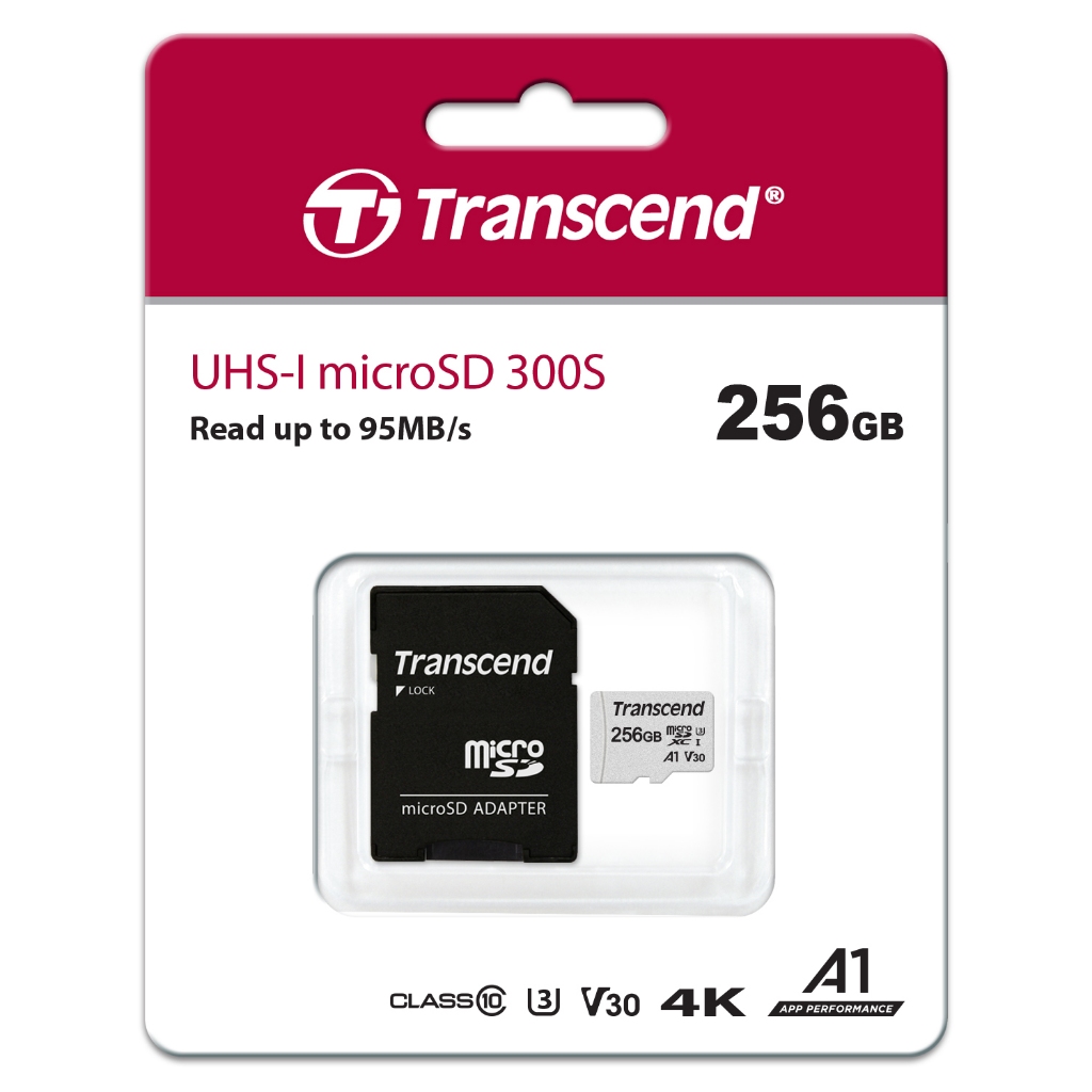 【GOMINI】Transcend 創見 300S 256GB 記憶卡 microSDXC U3 A1 V30  附發票