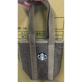 妞妞小舖 星巴克 starbucks 棕色女神仿棉麻隨行杯袋 手提 手機袋 小物 免運 限量