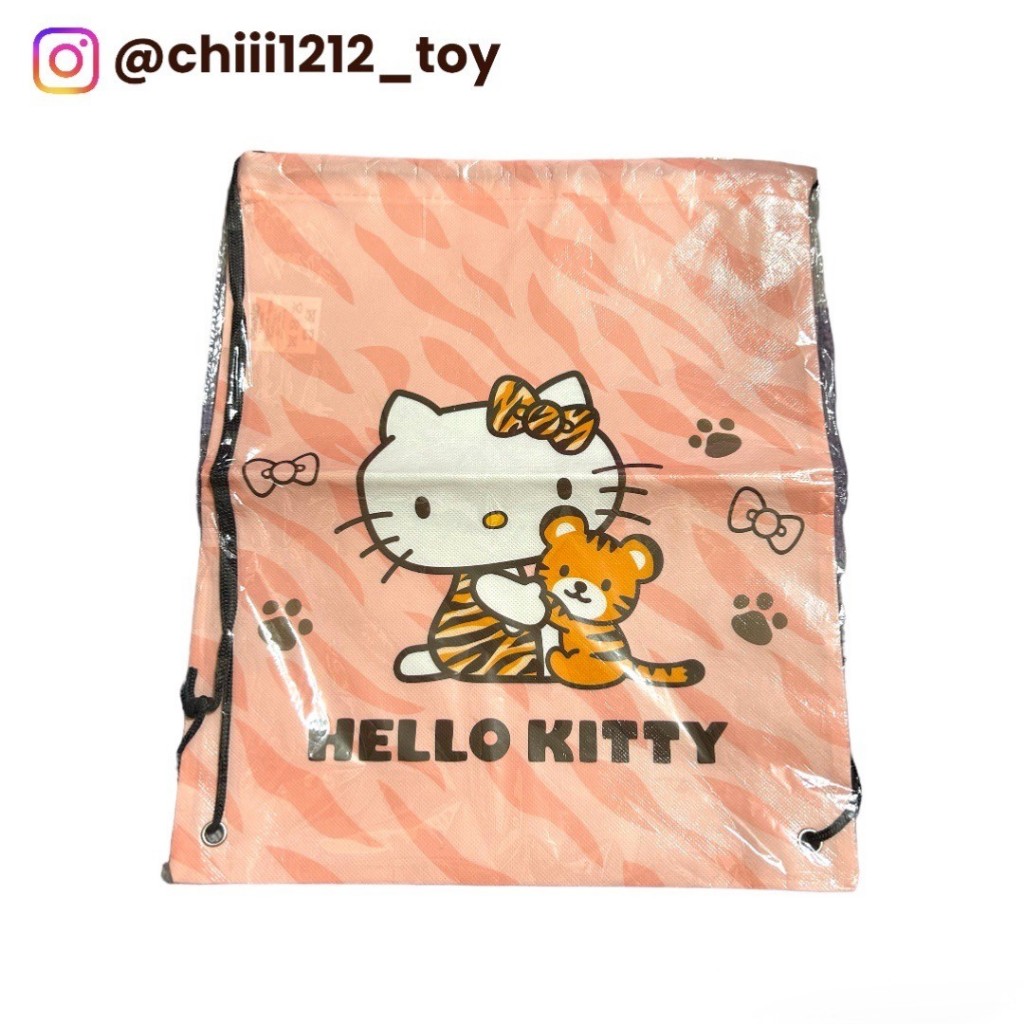 【三麗鷗Hello Kitty】雙繩環保 不織布 伸縮包 束口後背袋 背包 後背包 束口 後背包 束口袋 後背袋
