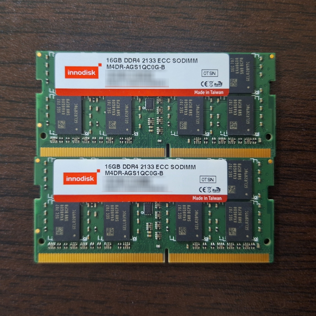 二手  Innodisk 宜鼎 16G DDR4 ECC SODIMM 2133