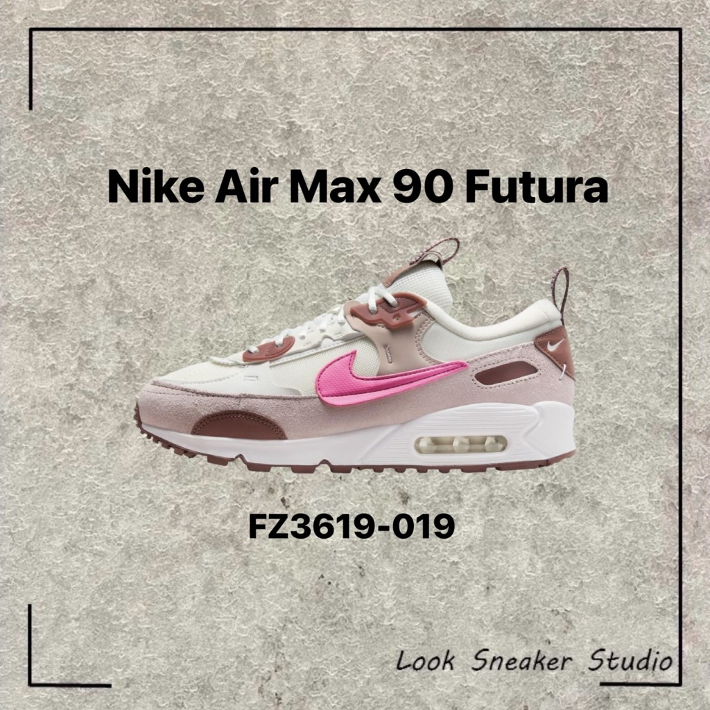 路克 Look👀 Nike Air Max 90 Futura 粉色 紅豆紅 休閒鞋 氣墊鞋 FZ3619-019