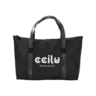 Ccilu 織帶購物袋 休閒 時尚 輕量 黑色 C425170120