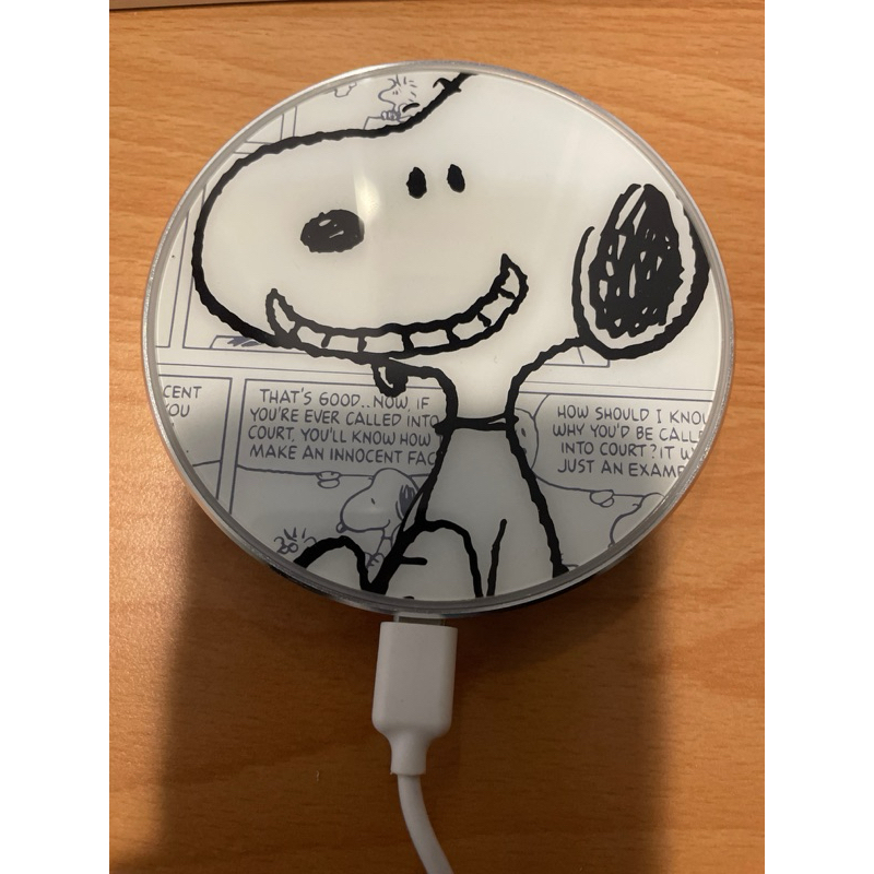 史努比 snoopy 16w 金屬邊框玻璃面無線充電盤 史奴比