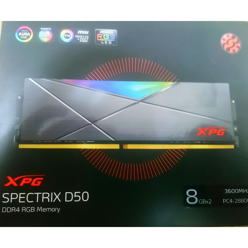 ADATA 威剛 XPG SPECTRIX D50 DDR4-3600 8G*2 (二手)