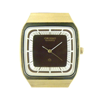 [專業] 石英錶 [ORIENT 535957] 東方霸王 方形-石英錶[咖啡色面][錶厚7mm][庫存新錶]