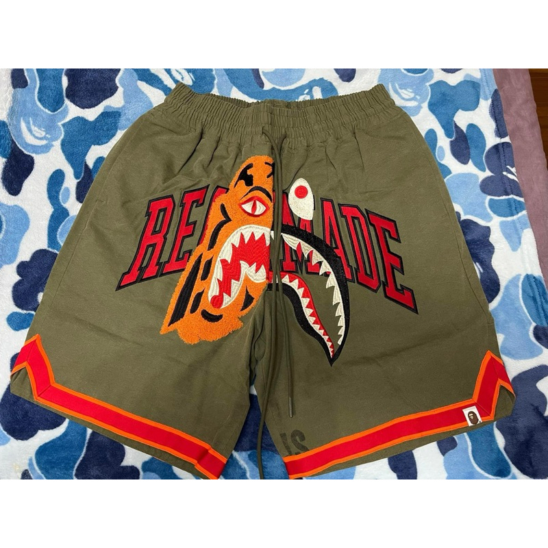 全新 現貨 Bape x Readymade Shark Tiger Shorts Size L 虎鯊