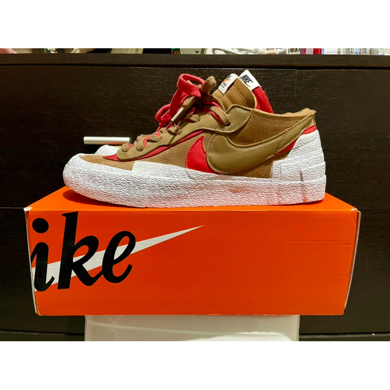 二手 Nike Blazer Sacai 棕紅 US11
