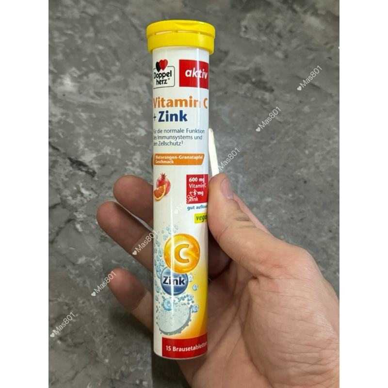 德之寶維他命C+鋅發泡錠  （15錠/盒）