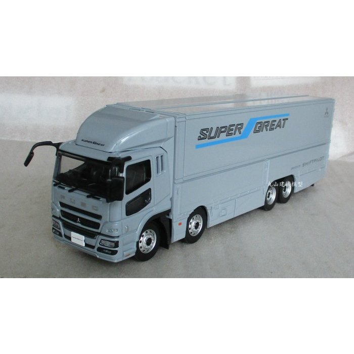 [丸山建機模型店]---FUSO 1/43 灰色四軸箱型貨車模型