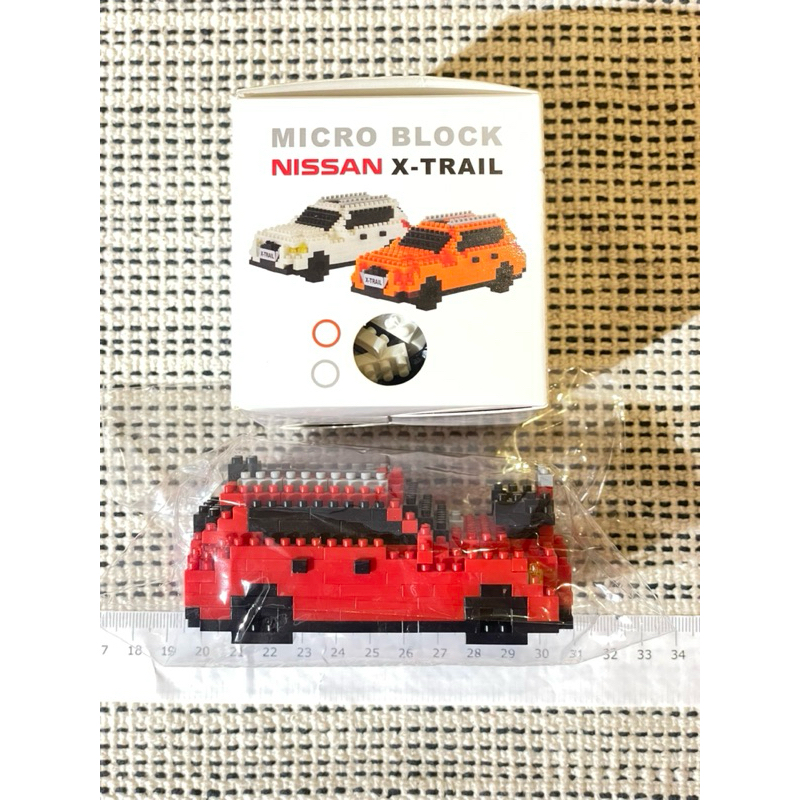 二手 Nissan微積木小車 兩台一組 X-TRAIL 白色未拆封 紅色無外盒已組裝完成 Micro車款收藏#0912