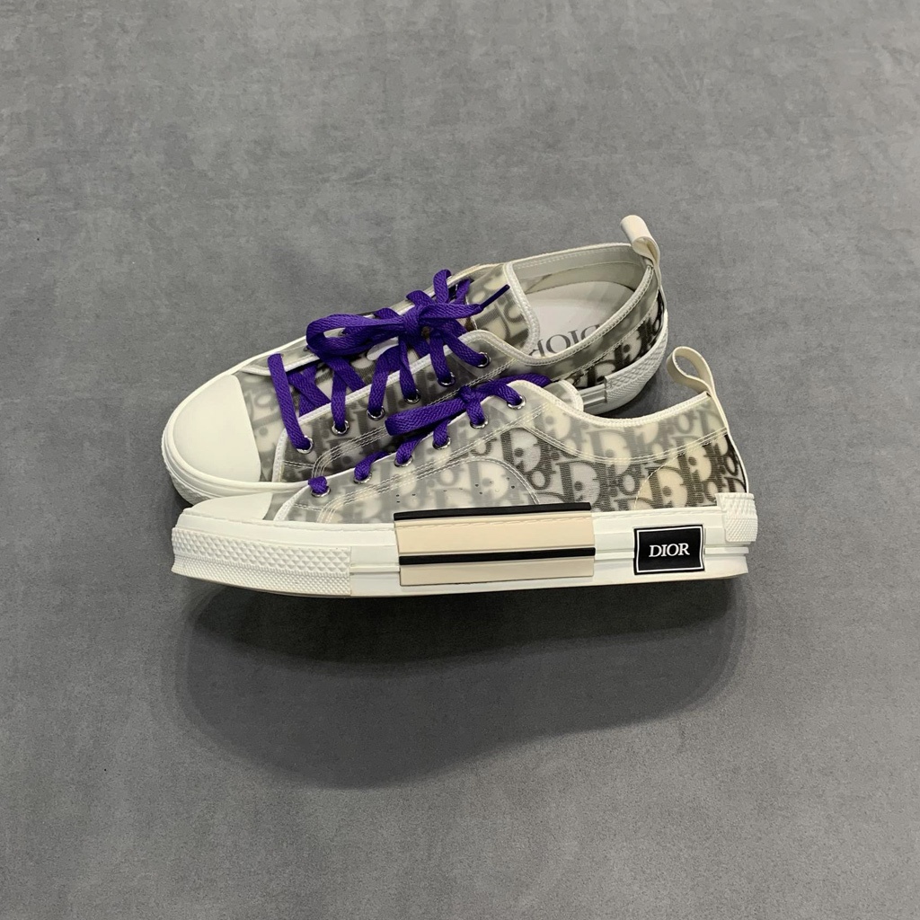 【工工買取】現貨 DIOR B23 Low Top Logo Oblique 義大利製 透明 低筒帆布鞋