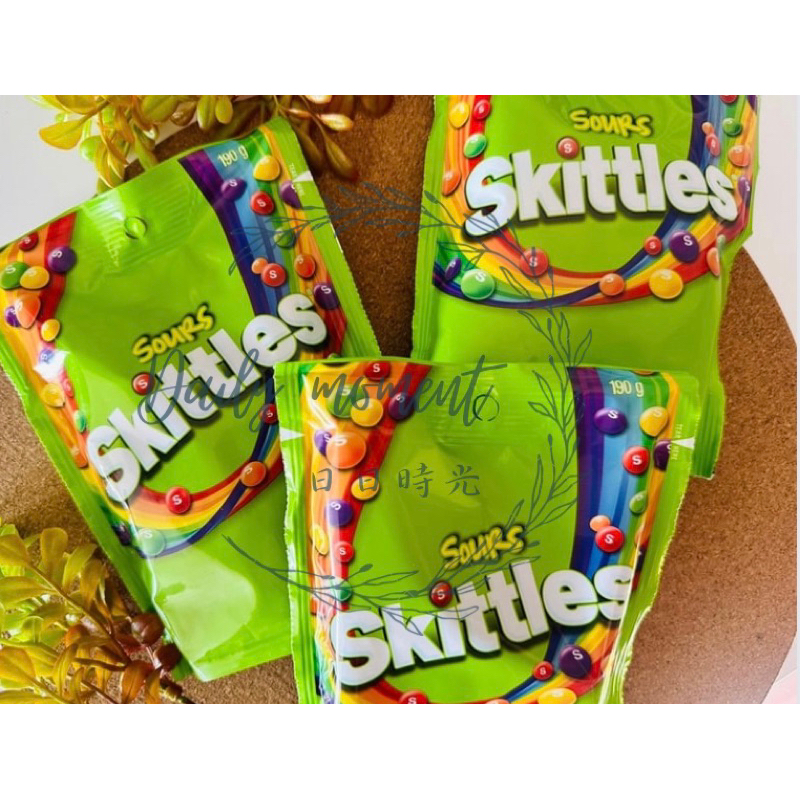 【澳洲空運】 【Skittles 彩虹糖】 （現貨）（無酸粉）Sour 酸甜(190g)