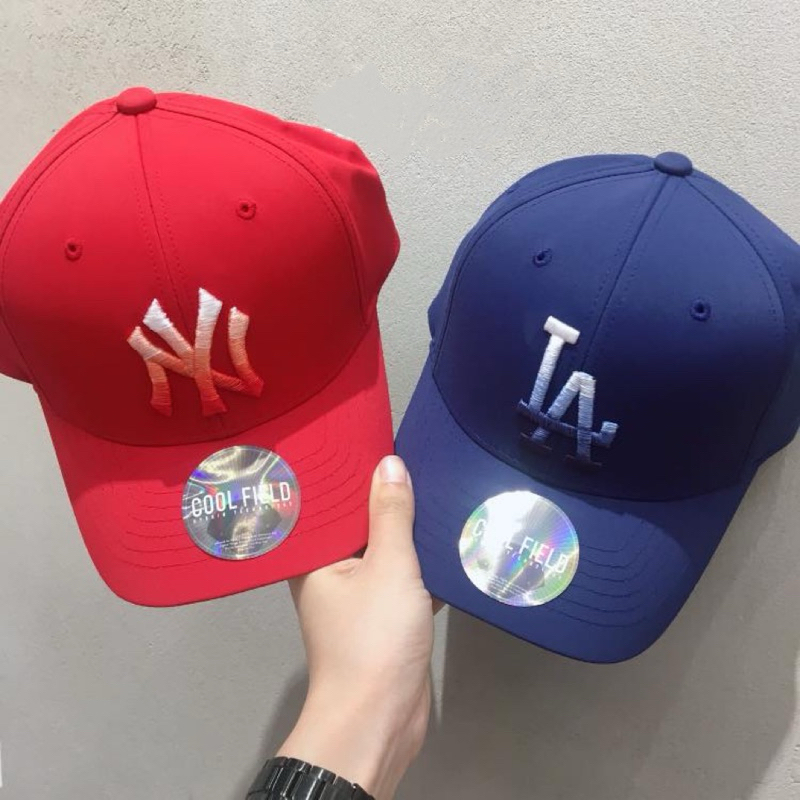 MLB NY LA 洋基 老帽/鴨舌帽 漸層logo棒球帽CAP MLB老帽