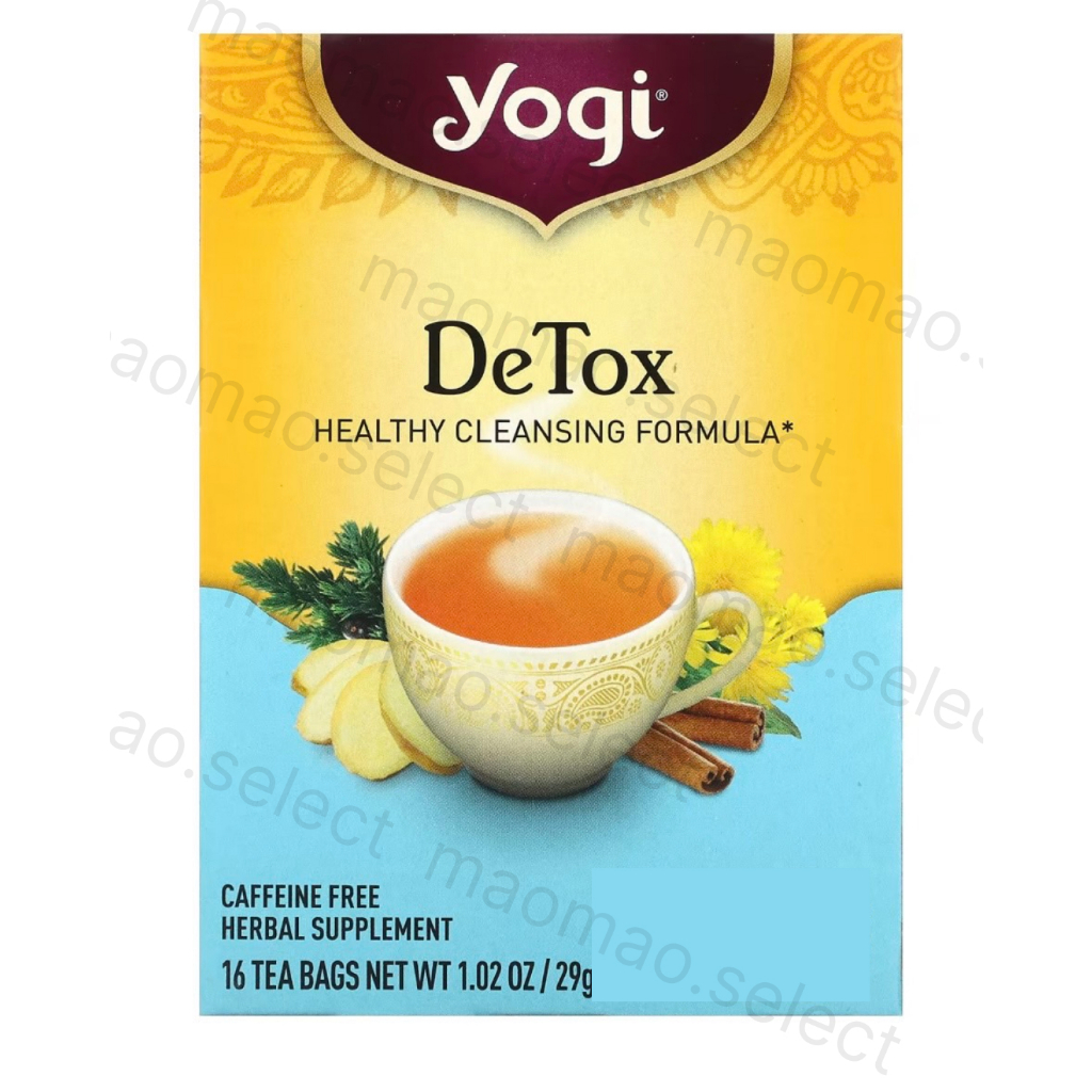 yogi tea｜清體茶｜腸道保養 幫助消化 草本茶 花草茶 無咖啡因 瑜珈茶 detox