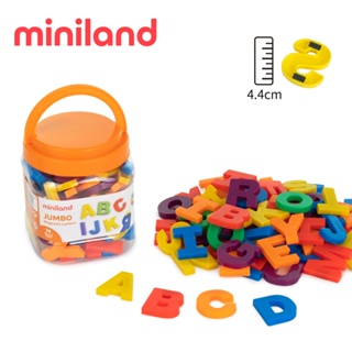 【西班牙miniland】大尺寸磁性大寫字母74入組 西班牙原裝進口 兒童玩具 玩具 益智玩具 早教 英文啟蒙