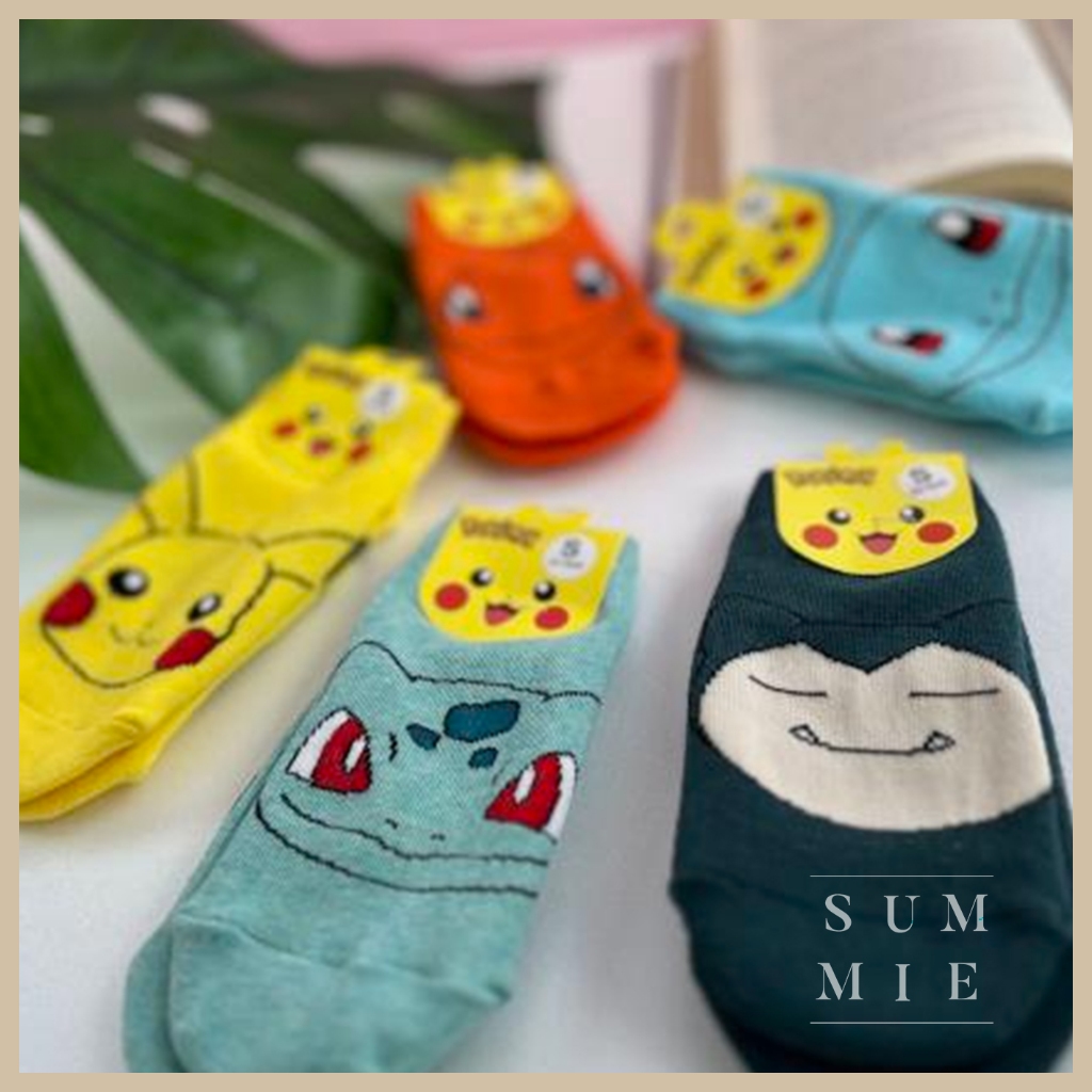 『寶可夢短襪』韓國　寶可夢 兒童襪 襪子 短襪 皮卡丘 卡比獸