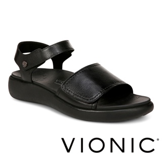 【VIONIC 法歐尼】Awaken愛微克 牛皮設計雙密度緩衝休閒涼鞋矯正鞋足弓鞋