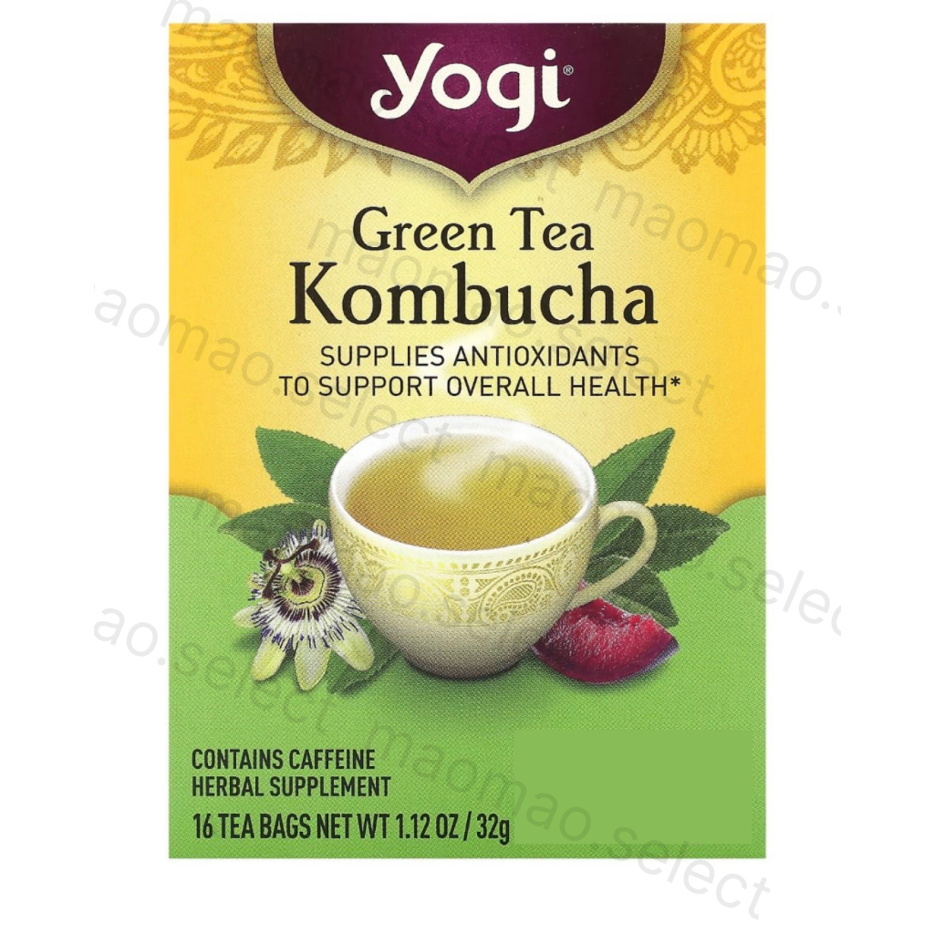 yogi tea｜綠茶康普茶｜抗氧化 幫助整體健康平衡 草本茶 花草茶 無咖啡因 瑜珈茶 Kombucha