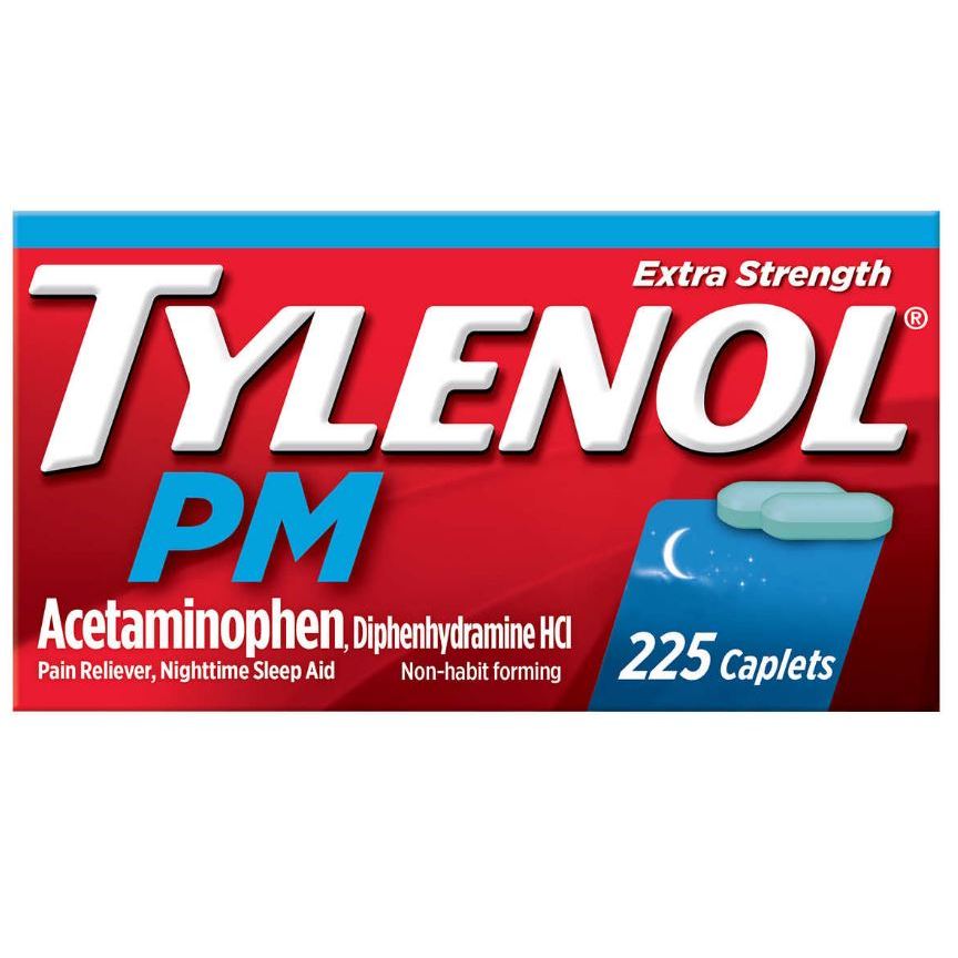 Tylenol PM Extra Strength Acetaminophen 500 mg 225顆(2025/01)