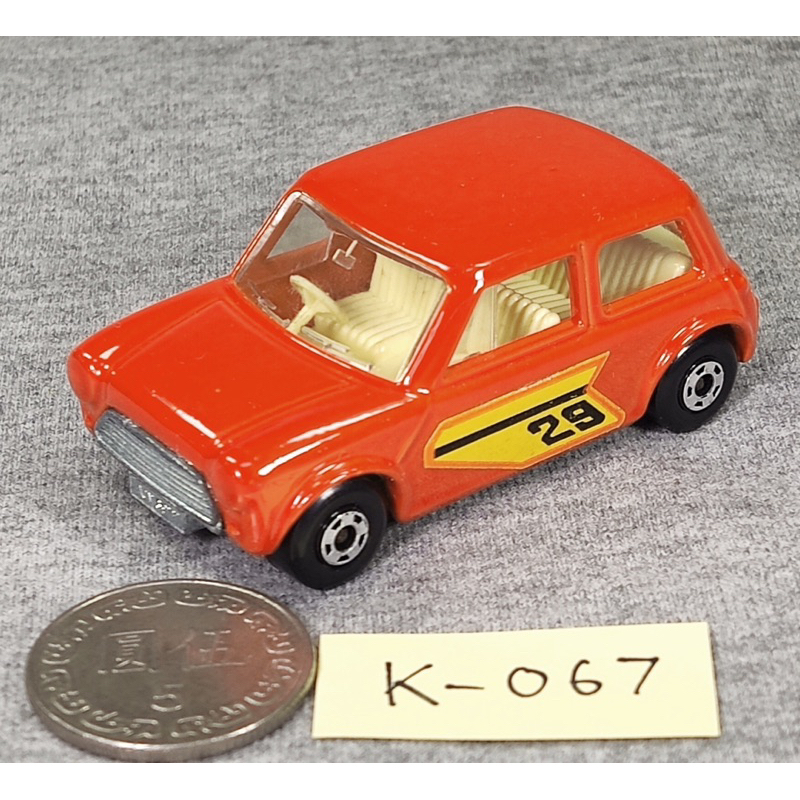 K -067：1970年 MATCHBOX 英國製造絕版品，MB-29-B3，RACING MINI AUSTIN