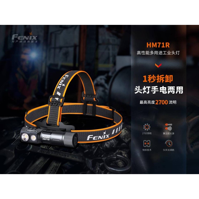 新北花電 FENIX  HM71R 高性能多用途工業頭燈