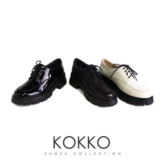 KOKKO復古學院風綁帶厚底牛津鞋