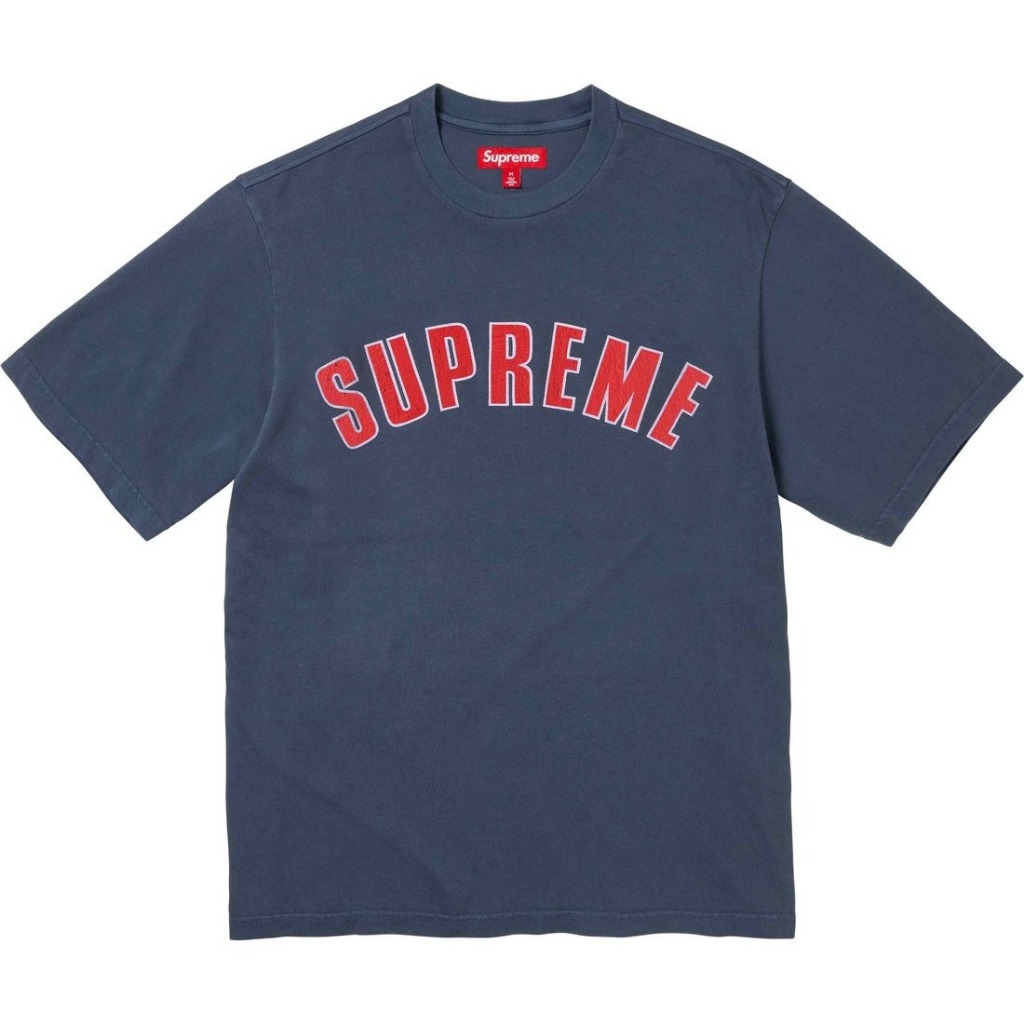 SUPREME CRACKED ARC S/S TOP NAVY SUP-457