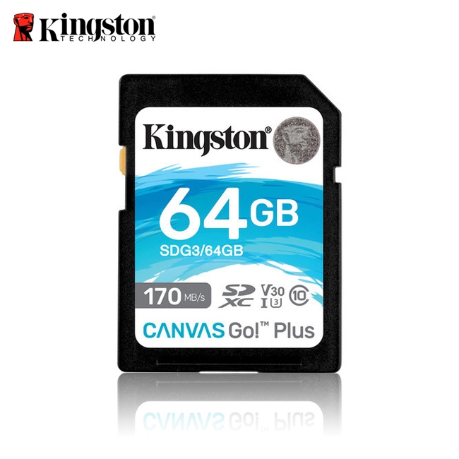 金士頓 64G Canvas Go!Plus SDXC UHS-I U3 V30 A2 4K 記憶卡 保固公司貨