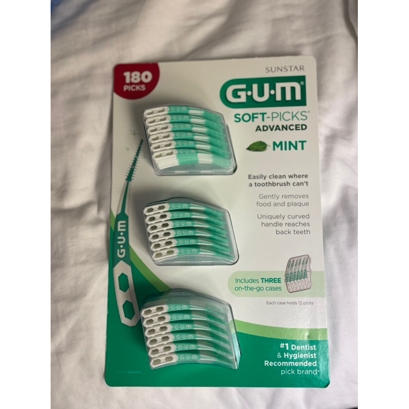 ❤️SUNSTAR GUM Soft Picks 美國好市多超值組180支 矽膠牙間刷 纖毛式牙線棒 齒間刷 齒縫刷