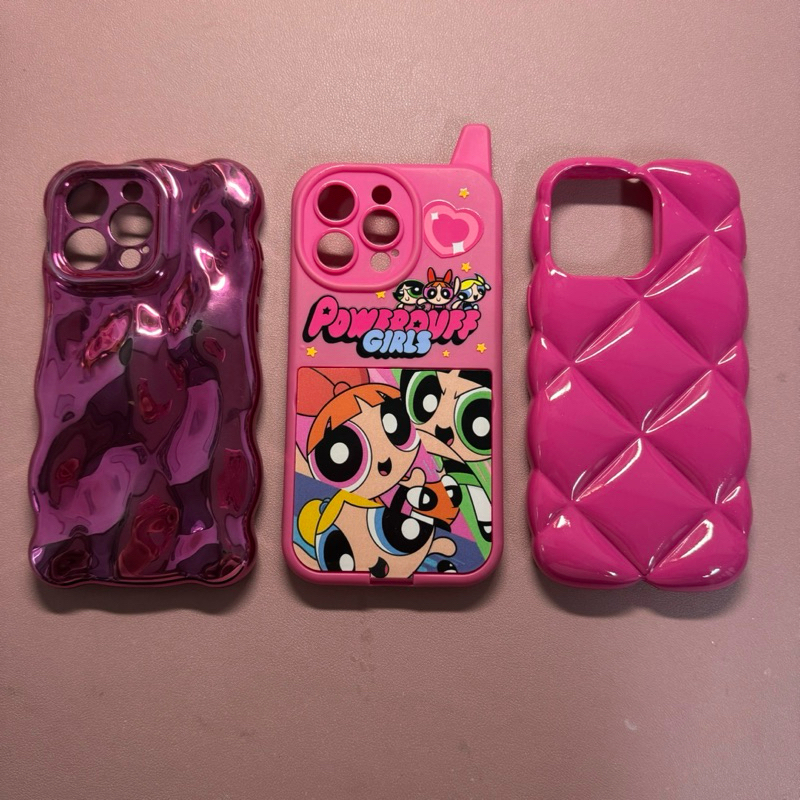 iphone15 pro max手機殼 二手 粉紅色 3個一起帶走甜甜價 iPhone手機殼