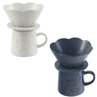 日本 YUKURI 陶瓷咖啡濾杯加馬克杯
